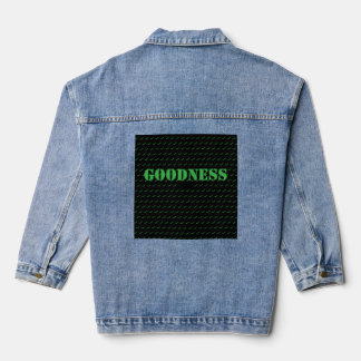 fruits of the spirit goodness goodness  denim jacket