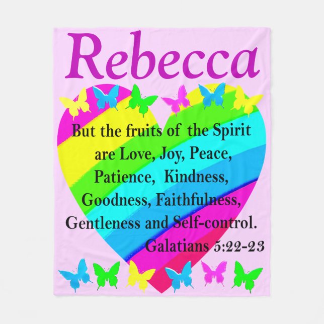 FRUITS OF THE SPIRIT PERSONALIZED FLEECE BLANKET (Front)