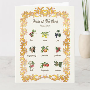 Fruits of The Spirit Scripture Bible Verse Card