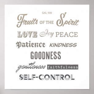 Fruits of the Spirit Throw Poster