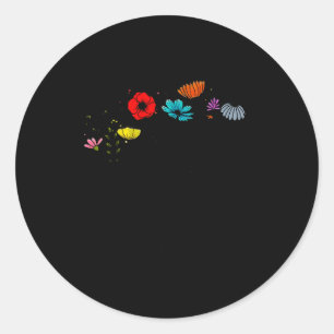 Fruits Of The Srit Galatians 5_22 Colorful Flowers Classic Round Sticker