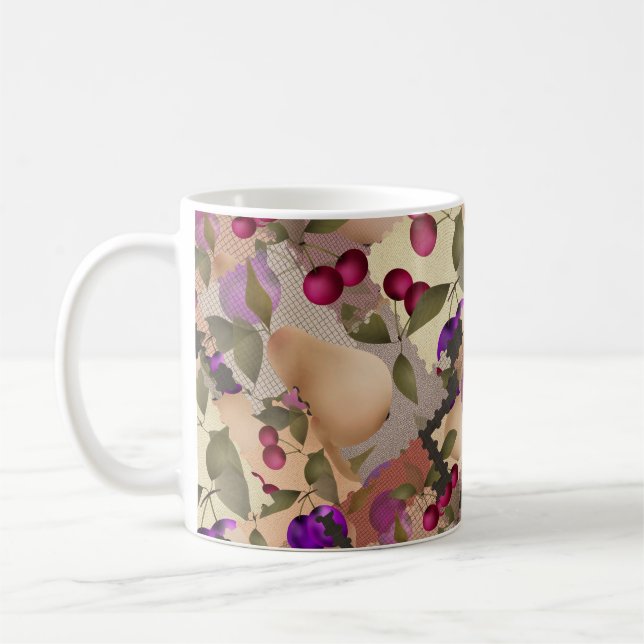 Fruits, patchwork coffee mug (Left)