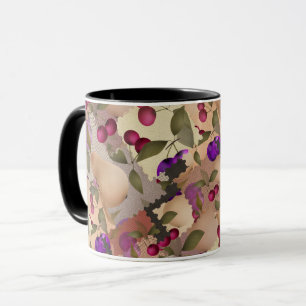 Fruits, patchwork coffee mug