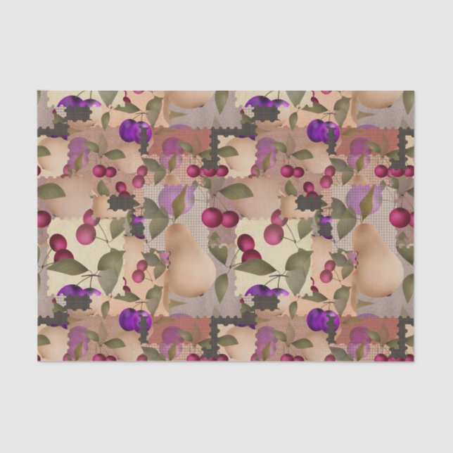 Fruits, patchwork tissue paper (Front)