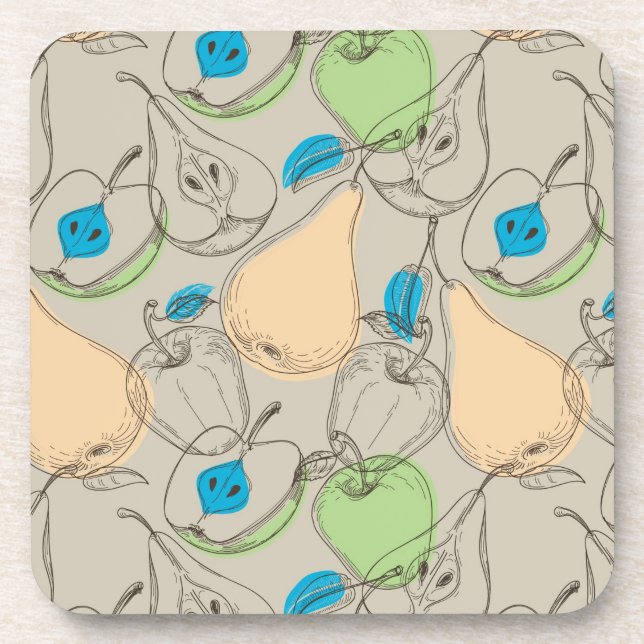 Fruits pattern coaster (Front)