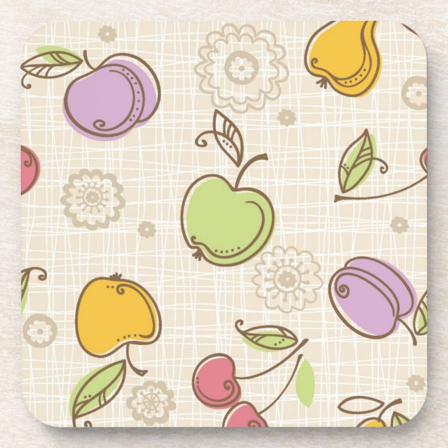Fruits Pattern Coaster (Front)