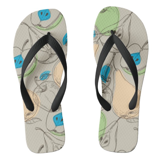 Fruits pattern flip flops (Footbed)