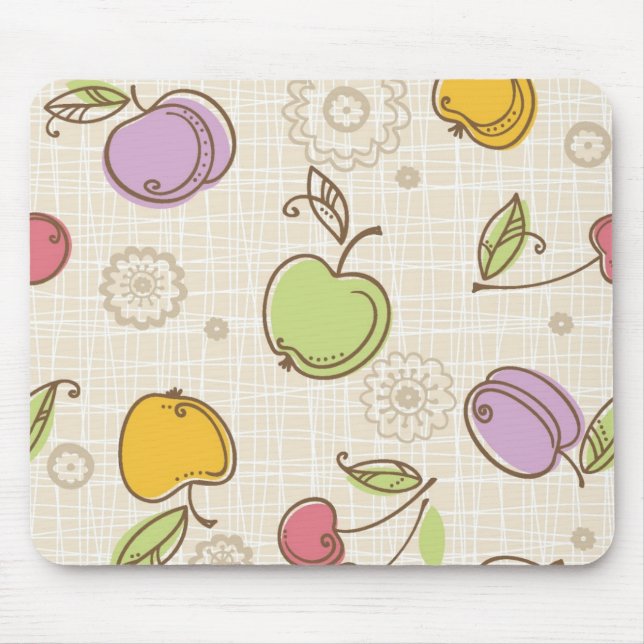 Fruits Pattern Mouse Pad (Front)