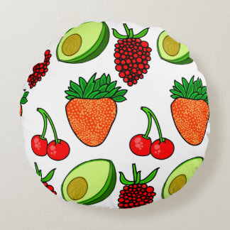 fruits pattern  round pillow