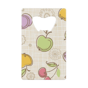 Fruits Pattern Wallet Bottle Opener