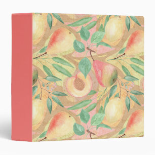 Fruits, peaches, pears, lemons, watercolor binder
