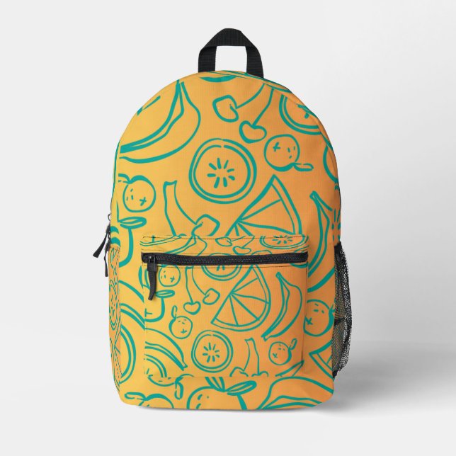 Fruits Printed Backpack (Front)