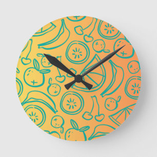 Fruits Round Clock