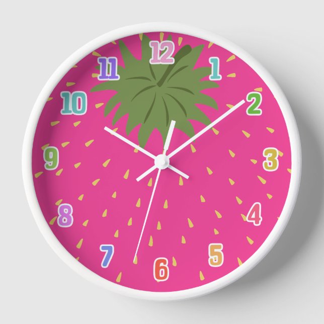 Fruits Strawberry Wall Clock (Front)