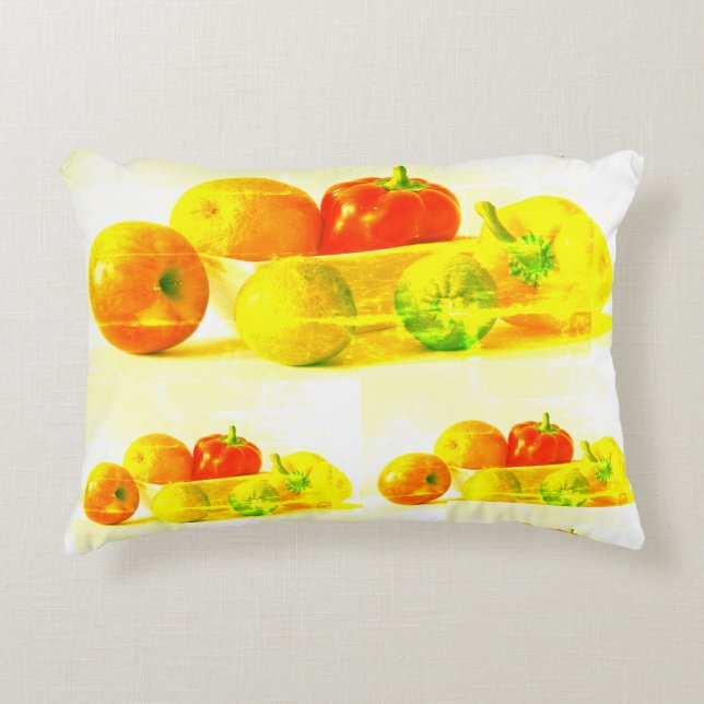 "Fruits Vegetables" Cute Photo. Buy Now Accent Pillow (Front)