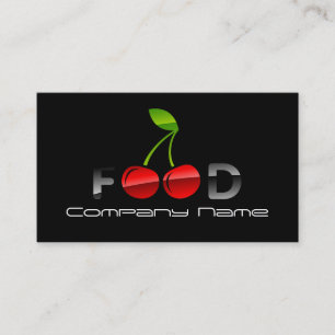 Fruits Vegetables Nutritionist Red Cherry Berry Business Card