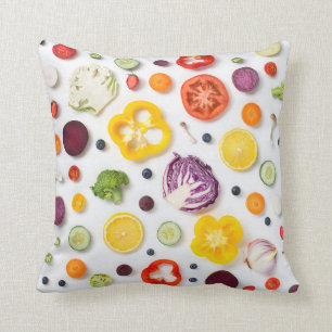 Fruits & Vegetables Throw Pillow