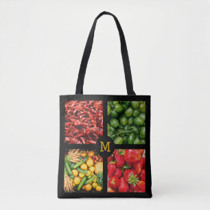 Fruits & Veggies custom monogram bags
