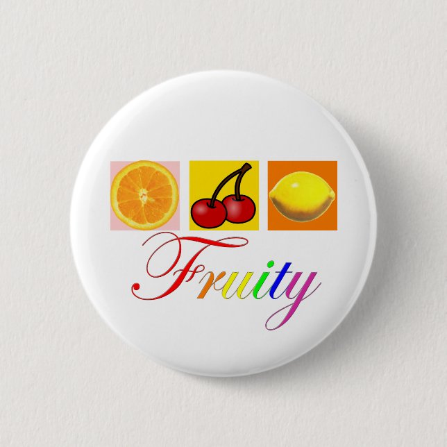 Fruity 2 Inch Round Button (Front)