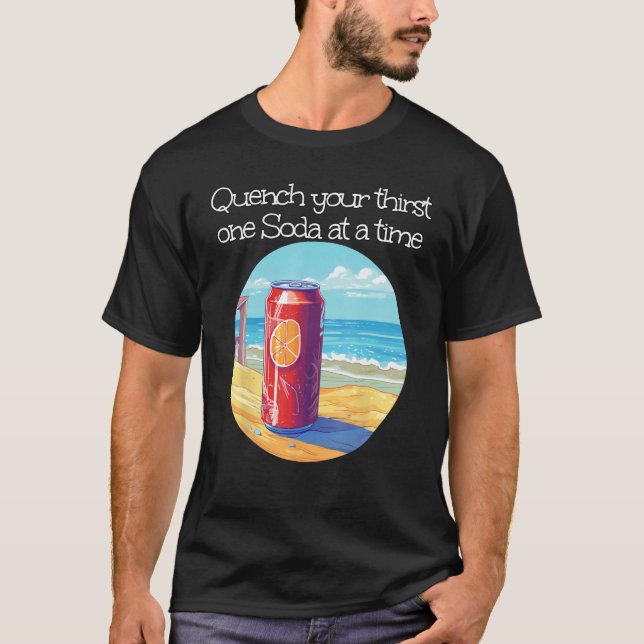Fruity Adventures with Sea View for Soda T-Shirt (Front)