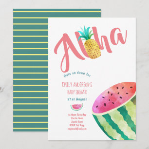 Fruity Baby showers tropicaux Invitations Melon AL