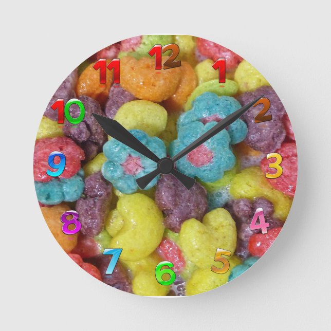 Fruity Cereal Round Clock (Front)