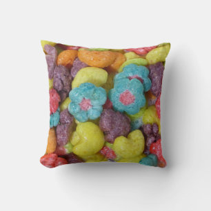 Fruity Cereal Throw Pillow