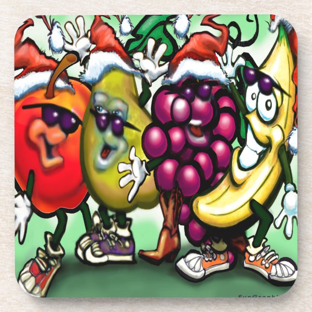 Fruity Christmas Coaster (Front)