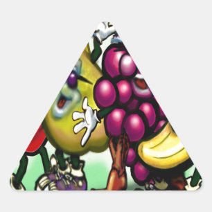 Fruity Christmas Triangle Sticker