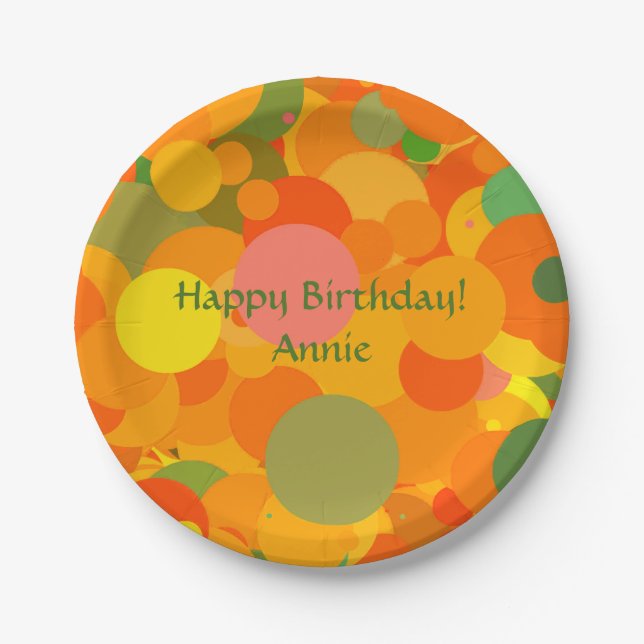 Fruity Circles Paper Plate (Front)