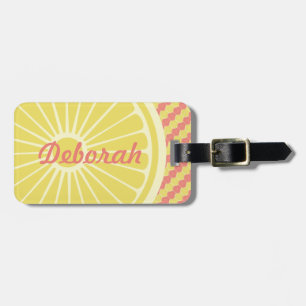 Fruity Citrus Monogram and Name Luggage Tag