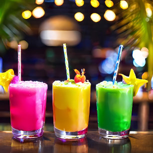 Fruity cocktail drinks coasters