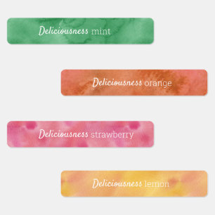 Fruity Colours Lip Balm Product Labels
