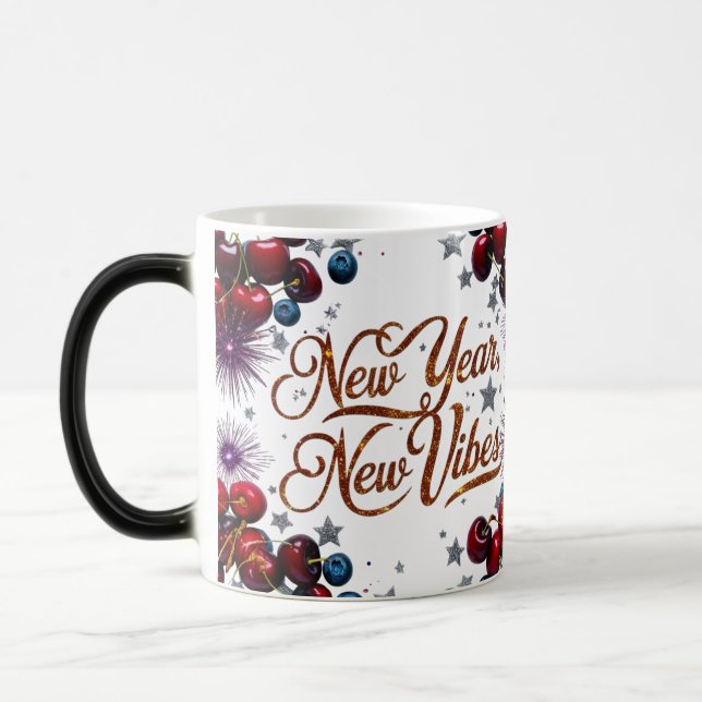 Fruity Fiesta Cherry Blueberry "New Year, New Vibe Magic Mug (Left)