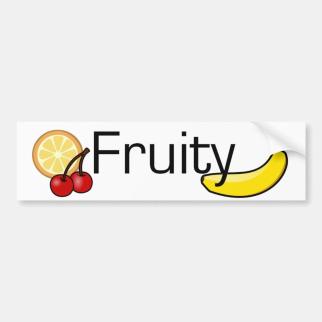 Fruity Gay Pride Bumper Sticker (Front)