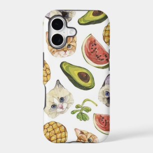 Fruity Kitty and Avocado iPhone 5/5S, Barely There