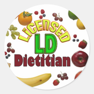 FRUITY LD - LICENSED DIETITIAN CLASSIC ROUND STICKER