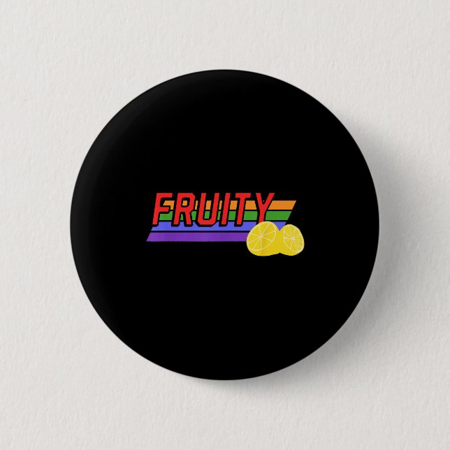 Fruity lemon hawaii summer vacation beach ocean 2 inch round button (Front)