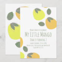 Fruity Little Mango Tropical Invitation
