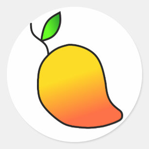 Fruity Mango Classic Round Sticker
