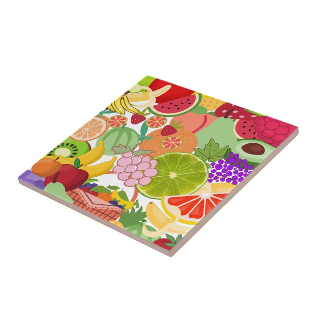 Fruity Modaic Fruit Basket    Tile (Side)