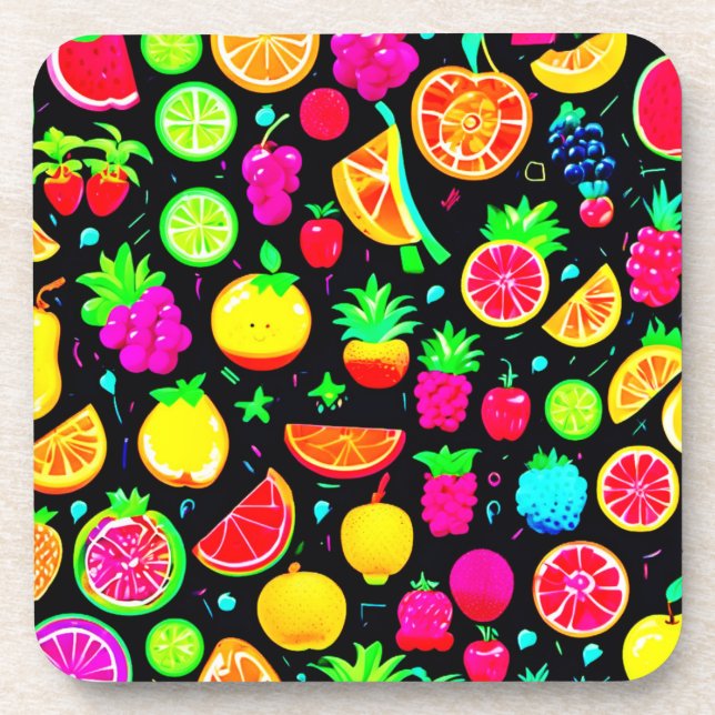 Fruity Mosaic Design Delight Coaster (Front)