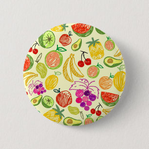 Fruity Pattern 2 Inch Round Button