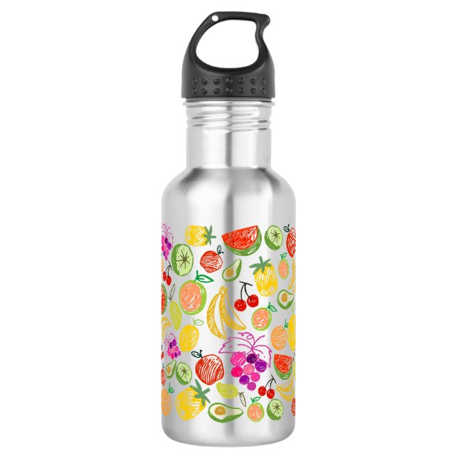 Fruity Pattern 532 Ml Water Bottle (Front)