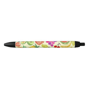 Fruity Pattern Black Ink Pen