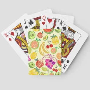 Fruity Pattern Playing Cards