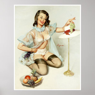 Fruity pin up poster