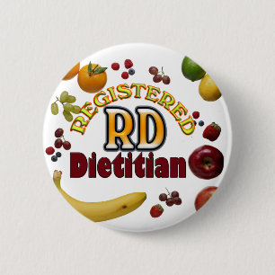FRUITY RD - REGISTERED DIETITIAN 2 INCH ROUND BUTTON