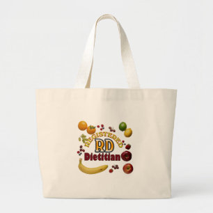FRUITY RD REGISTERED DIETITIAN LARGE TOTE BAG