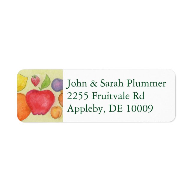 Fruity Return Address Label (Front)